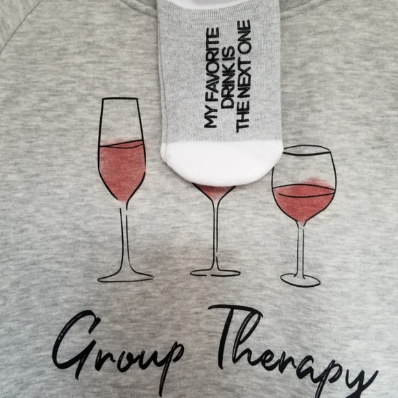 Group Therapy Wine Glass Graphic Set - Picture 2 of 5